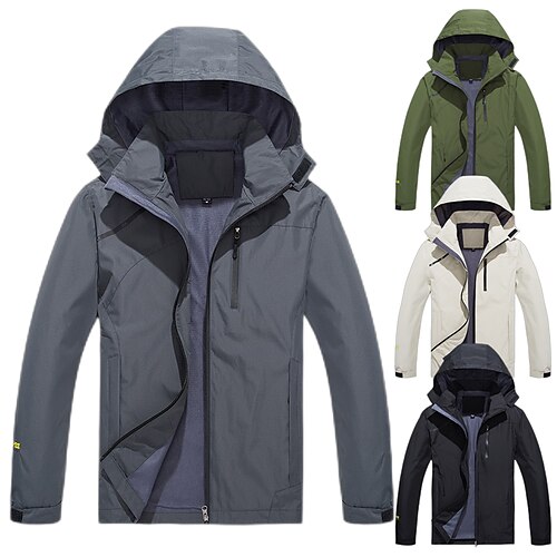 Men's Hoodie Jacket Hiking Windbreaker Waterproof Hiking Jacket Outdoor Thermal Warm Waterproof Windproof Quick Dry Outerwear Coat Top Fishing Climbing Running Ivory Male-1899 Gray male-1899 Black
Men's Hoodie Jacket Hiking Windbreaker Waterproof Hiking Jacket Outdoor Thermal Warm Waterproof Windproof Quick Dry Outerwear Coat Top Fishing Climbing Running Ivory Male-1899 Gray male-1899 Black