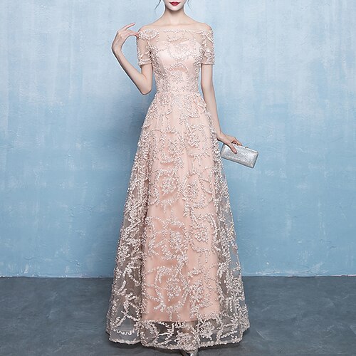 A-Line Minimalist Elegant Prom Formal Evening Dress Off Shoulder Short Sleeve Floor Length Tulle with Pleats 2022
A-Line Minimalist Elegant Prom Formal Evening Dress Off Shoulder Short Sleeve Floor Length Tulle with Pleats 2022