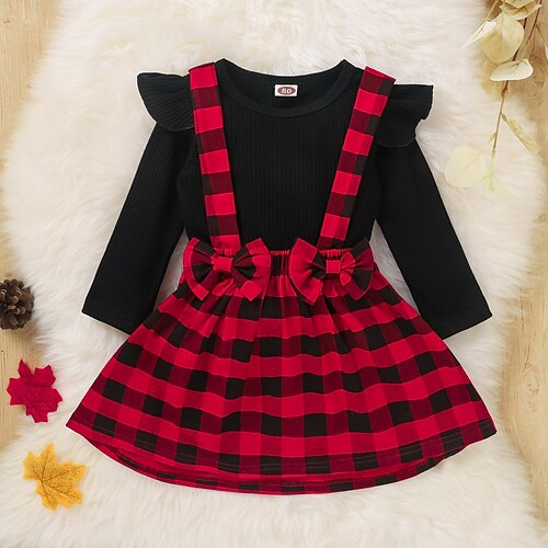 2 Pieces Toddler Girls' Christmas Solid Color Skirt & Shirt Set Long Sleeve Active Outdoor Cotton 3-7 Years Winter Red
2 Pieces Toddler Girls' Christmas Solid Color Skirt & Shirt Set Long Sleeve Active Outdoor Cotton 3-7 Years Winter Red