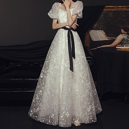 A-Line Wedding Dresses Square Neck Floor Length Spandex Short Sleeve Country with Bow(s) 2022
A-Line Wedding Dresses Square Neck Floor Length Spandex Short Sleeve Country with Bow(s) 2022