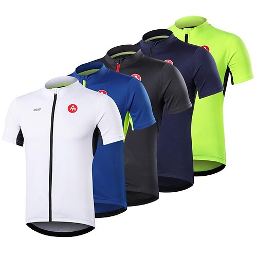 Arsuxeo Herre Sykkeltrøyer Kortermet Sykkel Jersey med 3 baklommer Anti-Skli Myk Hurtigtørkende Tilbake Lomme Mørkegrå Hvit Blå Polyester sport Klær
Arsuxeo Herre Sykkeltrøyer Kortermet Sykkel Jersey med 3 baklommer Anti-Skli Myk Hurtigtørkende Tilbake Lomme Mørkegrå Hvit Blå Polyester sport Klær