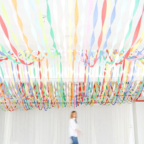Color Crepe Paper Strip 25m Background Wall Decoration Arrangement Pull Strip Garland Diy Party Arrangement
Color Crepe Paper Strip 25m Background Wall Decoration Arrangement Pull Strip Garland Diy Party Arrangement