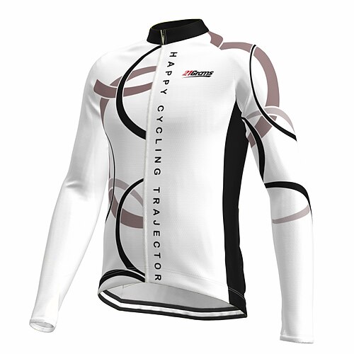 21Grams Men's Cycling Jersey Long Sleeve Bike Top with 3 Rear Pockets Mountain Bike MTB Road Bike Cycling Breathable Quick Dry Moisture Wicking Reflective Strips White Geometic Polyester Spandex
21Grams Men's Cycling Jersey Long Sleeve Bike Top with 3 Rear Pockets Mountain Bike MTB Road Bike Cycling Breathable Quick Dry Moisture Wicking Reflective Strips White Geometic Polyester Spandex