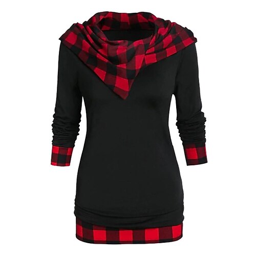 Women's Shirt Green Gray Black Plaid Print Long Sleeve Casual Weekend Streetwear Hooded Long L
Women's Shirt Green Gray Black Plaid Print Long Sleeve Casual Weekend Streetwear Hooded Long L