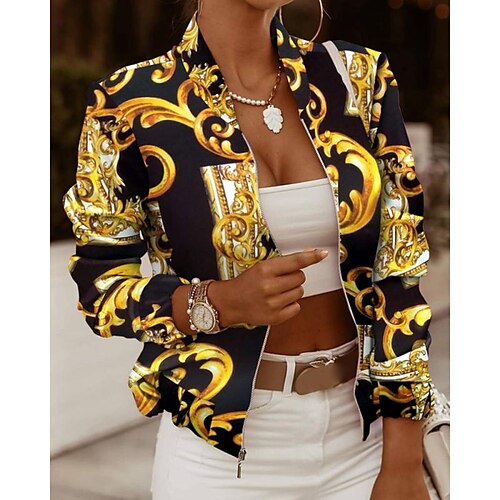 Per donna Giacca sportiva Traspirante Giornaliero Per uscire Stampa Cerniera Colletto alla coreana stile sveglio Barocco Stampa Standard Capispalla Manica lunga Inverno Autunno Rosa Giallo Albicocca
Per donna Giacca sportiva Traspirante Giornaliero Per uscire Stampa Cerniera Colletto alla coreana stile sveglio Barocco Stampa Standard Capispalla Manica lunga Inverno Autunno Rosa Giallo Albicocca