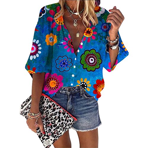 Per donna Camicia Blusa Blu Pop art Floreale Cerniera Stampa Manica corta Giornaliero Fine settimana Essenziale Streetwear A V Standard S
Per donna Camicia Blusa Blu Pop art Floreale Cerniera Stampa Manica corta Giornaliero Fine settimana Essenziale Streetwear A V Standard S