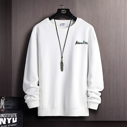 Men's Sweatshirt White Black Crew Neck Letter Sportswear Casual Winter Fall Clothing Apparel Hoodies Sweatshirts Long Sleeve / Spring
Men's Sweatshirt White Black Crew Neck Letter Sportswear Casual Winter Fall Clothing Apparel Hoodies Sweatshirts Long Sleeve / Spring