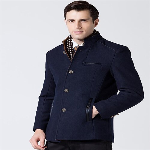Men's Trench Coat Daily Work Fall Winter Regular Coat Stand Collar Regular Fit Thermal Warm Elegant Jacket Long Sleeve Houndstooth Plain Patchwork Black Camel Navy Blue
Men's Trench Coat Daily Work Fall Winter Regular Coat Stand Collar Regular Fit Thermal Warm Elegant Jacket Long Sleeve Houndstooth Plain Patchwork Black Camel Navy Blue
