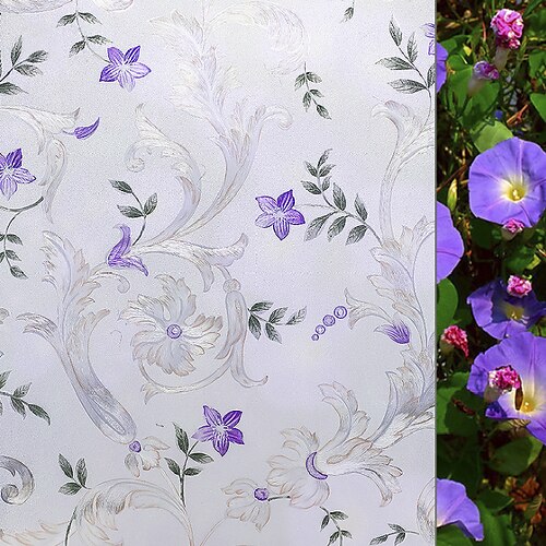 Vinyl Static Cling Window Fashion Flower Privacy Stained Glass Decorative Window Film Heat Control Window Tint Window Sticker Door Sticker 10045CM
Vinyl Static Cling Window Fashion Flower Privacy Stained Glass Decorative Window Film Heat Control Window Tint Window Sticker Door Sticker 10045CM