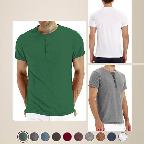 Per uomo Camicia Henley Liscio Rotonda Esterno Da mare Manica corta Abbigliamento Misto cotone Di tendenza Semplice Comodo
Per uomo Camicia Henley Liscio Rotonda Esterno Da mare Manica corta Abbigliamento Misto cotone Di tendenza Semplice Comodo