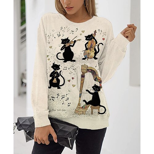 Women's Sweatshirt Pullover Active Streetwear Print Yellow Gray White Animal Daily Round Neck Long Sleeve S M L XL XXL 3XL
Women's Sweatshirt Pullover Active Streetwear Print Yellow Gray White Animal Daily Round Neck Long Sleeve S M L XL XXL 3XL