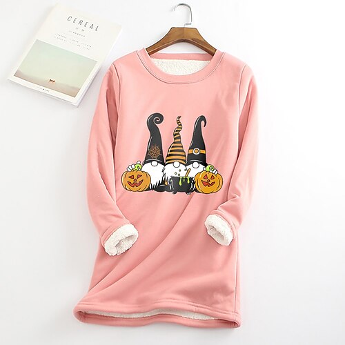 Women's Plus Size Tops Fleece T shirt Tee Pumpkin Print Long Sleeve Crew Neck Basic Casual Sherpa Fleece Halloween Daily Cotton Winter Fall Watermelon Red Black
Women's Plus Size Tops Fleece T shirt Tee Pumpkin Print Long Sleeve Crew Neck Basic Casual Sherpa Fleece Halloween Daily Cotton Winter Fall Watermelon Red Black