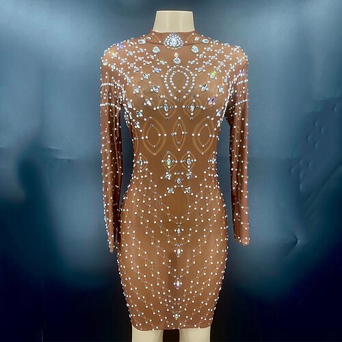Costumi di danza Abbiglimamento balli esotici Abito Cristalli / Strass Per donna Prestazioni Da tutti i giorni Manica lunga Elastene
Costumi di danza Abbiglimamento balli esotici Abito Cristalli / Strass Per donna Prestazioni Da tutti i giorni Manica lunga Elastene