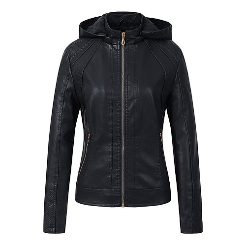 Women's Faux Leather Jacket Sport Daily Fall Winter Regular Coat Stand Collar Regular Fit Warm Sporty Casual Jacket Long Sleeve Solid Color Patchwork Black Blue Yellow
Women's Faux Leather Jacket Sport Daily Fall Winter Regular Coat Stand Collar Regular Fit Warm Sporty Casual Jacket Long Sleeve Solid Color Patchwork Black Blue Yellow