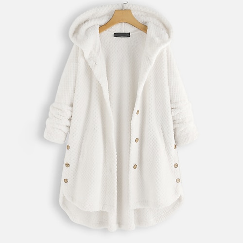 Women's Plus Size Teddy Coat Winter Coat Button Pocket Plain Work Going out Long Sleeve Hoodie Regular Winter Fall Black Brown Coffee XL XXL 3XL 4XL 5XL
Women's Plus Size Teddy Coat Winter Coat Button Pocket Plain Work Going out Long Sleeve Hoodie Regular Winter Fall Black Brown Coffee XL XXL 3XL 4XL 5XL