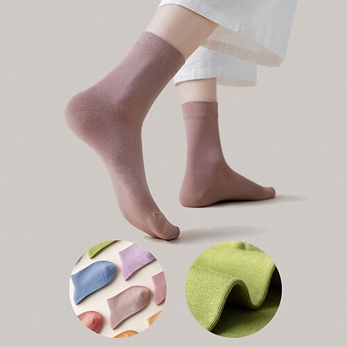 Women's Cotton Socks Medium Solid Color Stretchy Simple Pattern Warm Comfy Daily Light Yellow Purple
Women's Cotton Socks Medium Solid Color Stretchy Simple Pattern Warm Comfy Daily Light Yellow Purple