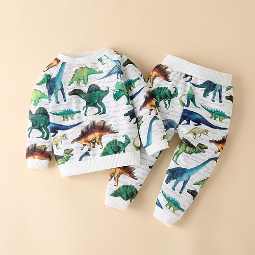 2 Pieces Kids Boys Sweatshirt & Pants Clothing Set Outfit Animal Long Sleeve Print Cotton Set Indoor Sports Cool Winter Fall 2-6 Years Green White
2 Pieces Kids Boys Sweatshirt & Pants Clothing Set Outfit Animal Long Sleeve Print Cotton Set Indoor Sports Cool Winter Fall 2-6 Years Green White