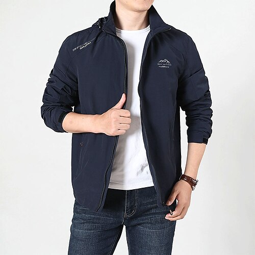 Men's Hoodie Jacket Waterproof Hiking Jacket Hiking Windbreaker Outdoor Waterproof Windproof Quick Dry Lightweight Outerwear Coat Top Hunting Fishing Climbing Gray khaki Green Black Navy Blue
Men's Hoodie Jacket Waterproof Hiking Jacket Hiking Windbreaker Outdoor Waterproof Windproof Quick Dry Lightweight Outerwear Coat Top Hunting Fishing Climbing Gray khaki Green Black Navy Blue