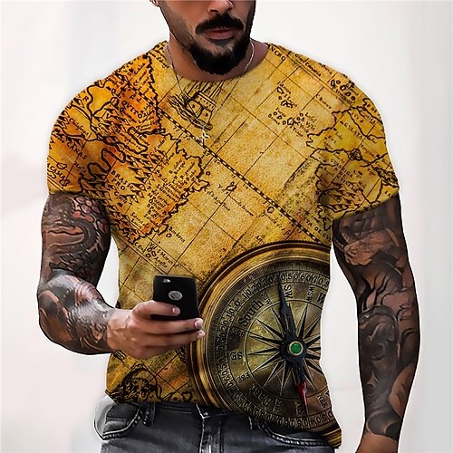 Herren Unisex T Shirt Hemd Tee Karte Grafik-Drucke Rundhalsausschnitt Gelb 3D-Druck Täglich Festtage Kurzarm Bedruckt Bekleidung Designer Casual Groß und hoch / Sommer / Sommer
Herren Unisex T Shirt Hemd Tee Karte Grafik-Drucke Rundhalsausschnitt Gelb 3D-Druck Täglich Festtage Kurzarm Bedruckt Bekleidung Designer Casual Groß und hoch / Sommer / Sommer