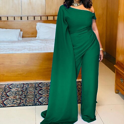 Women's Plus Size Jumpsuit Criss Cross Split Solid Colored Long Sleeve Streetwear Fall Spring Green Blue Red L XL XXL 3XL / One Shoulder
Women's Plus Size Jumpsuit Criss Cross Split Solid Colored Long Sleeve Streetwear Fall Spring Green Blue Red L XL XXL 3XL / One Shoulder