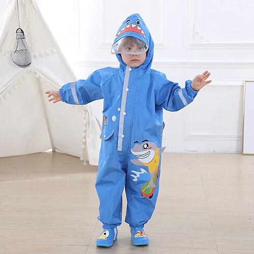 Kids Unisex Puddle Suit Raincoat Outerwear Animal Cartoon Shark Long Sleeve Pocket Coat Cute Blue Pink Yellow Winter Fall 1-12 Years
Kids Unisex Puddle Suit Raincoat Outerwear Animal Cartoon Shark Long Sleeve Pocket Coat Cute Blue Pink Yellow Winter Fall 1-12 Years