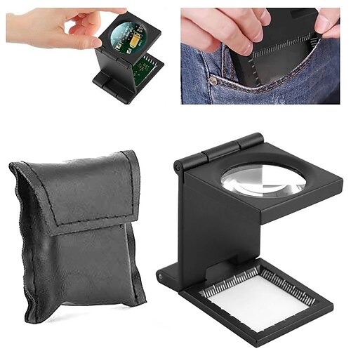 Table Magnifier 10X Fixed Scales Foldable Magnifier for Textile Optical Three-Folding Desk Magnifying Glass Magnification
Table Magnifier 10X Fixed Scales Foldable Magnifier for Textile Optical Three-Folding Desk Magnifying Glass Magnification