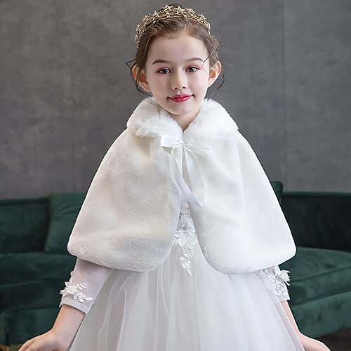 Faux Fur Wraps Kids' Wraps Bolero Princess Cute 3/4 Length Sleeve Faux Fur Wedding Wraps With Split Joint For Wedding Fall
Faux Fur Wraps Kids' Wraps Bolero Princess Cute 3/4 Length Sleeve Faux Fur Wedding Wraps With Split Joint For Wedding Fall