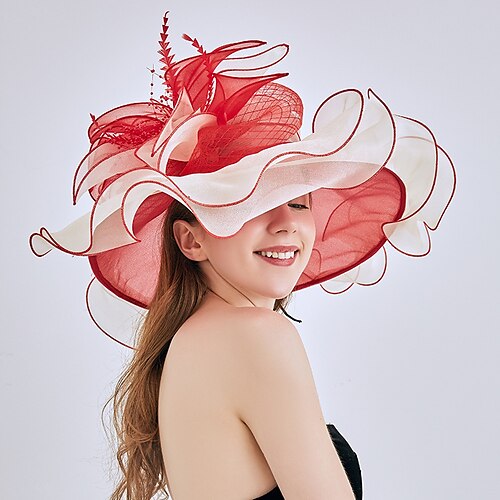 Elegant Beach Fancy Plain Hats with Ruffle 1pc Casual / Holiday Headpiece
Elegant Beach Fancy Plain Hats with Ruffle 1pc Casual / Holiday Headpiece