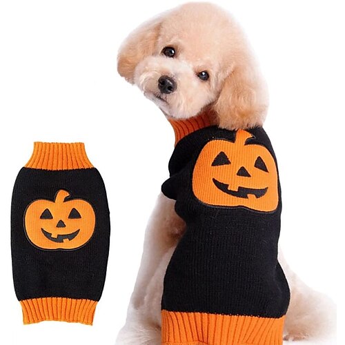 Dog Sweater Pumpkin Pet Sweaters Halloween Holiday Party for Cat and Puppy Novelty Dog Clothes (XXS-XS-S-M-L-XL-XXL)
Dog Sweater Pumpkin Pet Sweaters Halloween Holiday Party for Cat and Puppy Novelty Dog Clothes (XXS-XS-S-M-L-XL-XXL)