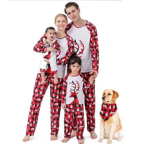 Christmas Pajamas Ugly Family Set Bear Deer Christmas pattern Christmas Gifts Print White Long Sleeve Mom Dad and Me Daily Matching Outfits Fall Winter
Christmas Pajamas Ugly Family Set Bear Deer Christmas pattern Christmas Gifts Print White Long Sleeve Mom Dad and Me Daily Matching Outfits Fall Winter
