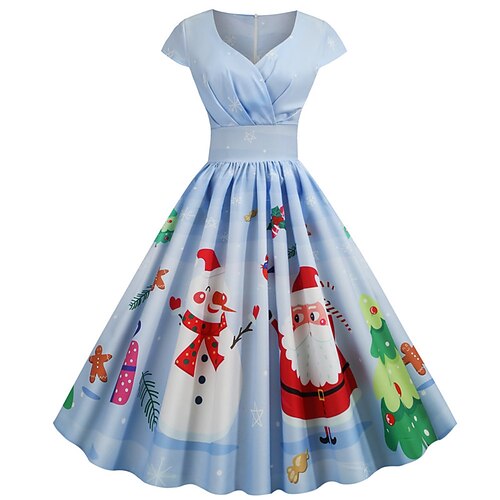 Women's Christmas Knee Length Dress Blue Dusty Blue Royal Blue Black Red Navy Blue Dark Blue Light Blue Short Sleeve Print Print Fall Winter V Neck Casual Vintage 2021 S M L XL XXL 3XL
Women's Christmas Knee Length Dress Blue Dusty Blue Royal Blue Black Red Navy Blue Dark Blue Light Blue Short Sleeve Print Print Fall Winter V Neck Casual Vintage 2021 S M L XL XXL 3XL