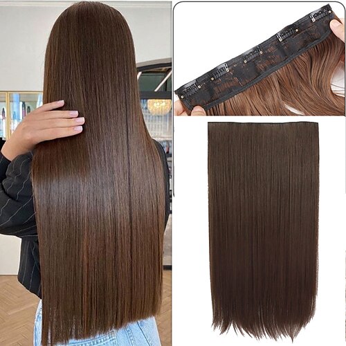 Long Straight Wavy 5 Clips Hair Extensions Synthetic Clip On Hair Extensions High Tempreture Hair Hairpiece For Women
Long Straight Wavy 5 Clips Hair Extensions Synthetic Clip On Hair Extensions High Tempreture Hair Hairpiece For Women