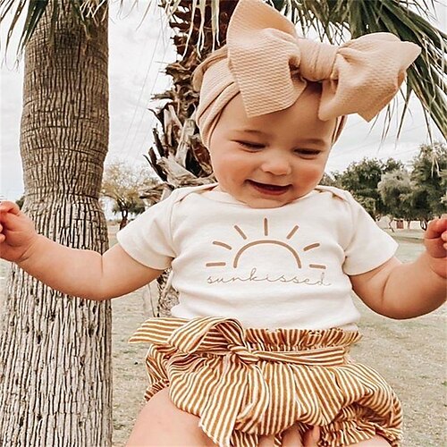 Bebé Chica Conjunto de Ropa Activo Blanco A Rayas Estampado Manga Corta Regular / Verano
Bebé Chica Conjunto de Ropa Activo Blanco A Rayas Estampado Manga Corta Regular / Verano