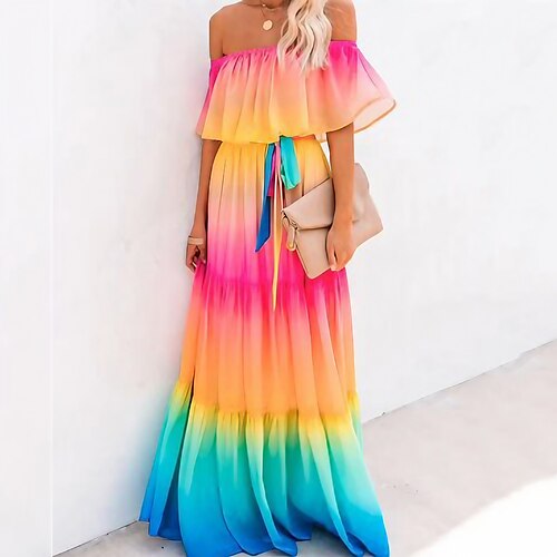 kvinders afslappet kjole svingkjole lang kjole maxi kjole regnbue halværmet regnbueprint efterår forår efterår off shoulder s m l xl xxl
kvinders afslappet kjole svingkjole lang kjole maxi kjole regnbue halværmet regnbueprint efterår forår efterår off shoulder s m l xl xxl