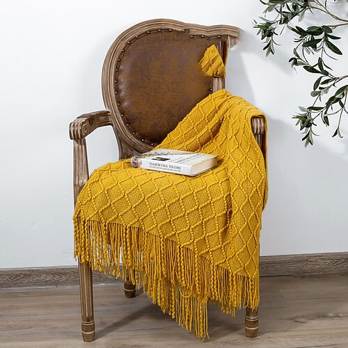 Microfiber Throw Blanket All Season For Couch Chair Sofa Bed Picnic Cable Knit Handmade Nordic Rustic Style Tassels/Fringes Solid Soft Fluffy Warm Cozy Plush Autumn Winter 130170cm
Microfiber Throw Blanket All Season For Couch Chair Sofa Bed Picnic Cable Knit Handmade Nordic Rustic Style Tassels/Fringes Solid Soft Fluffy Warm Cozy Plush Autumn Winter 130170cm