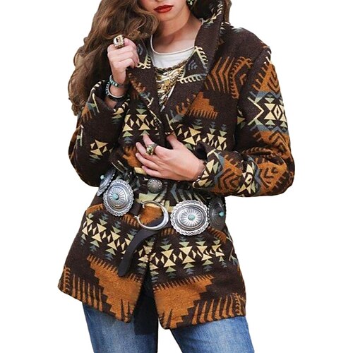 Femme Manteau Veste à capuche Chaud Plein Air du quotidien Poche Imprimer Col rabattu Casual Géométrique Standard Vêtements d'extérieur manche longue Hiver Automne Kaki S M L XL XXL 3XL
Femme Manteau Veste à capuche Chaud Plein Air du quotidien Poche Imprimer Col rabattu Casual Géométrique Standard Vêtements d'extérieur manche longue Hiver Automne Kaki S M L XL XXL 3XL
