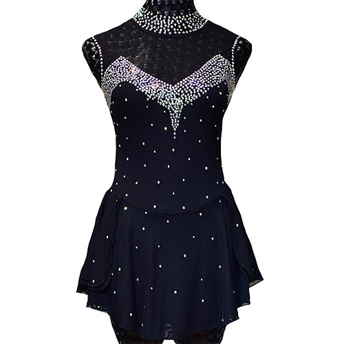 Figure Skating Dress Women's Girls' Ice Skating Dress Outfits Black Spandex High Elasticity Training Competition Skating Wear Handmade Solid Color Crystal / Rhinestone Sleeveless Ice Skating Winter
Figure Skating Dress Women's Girls' Ice Skating Dress Outfits Black Spandex High Elasticity Training Competition Skating Wear Handmade Solid Color Crystal / Rhinestone Sleeveless Ice Skating Winter