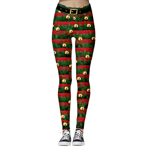 Women's Tights Leggings Red Mid Waist Sports Fashion Christmas Gifts Christmas Yoga Print Stretchy Full Length 4 Way Stretch Graphic S M L XL / Slim 
Women's Tights Leggings Red Mid Waist Sports Fashion Christmas Gifts Christmas Yoga Print Stretchy Full Length 4 Way Stretch Graphic S M L XL / Slim