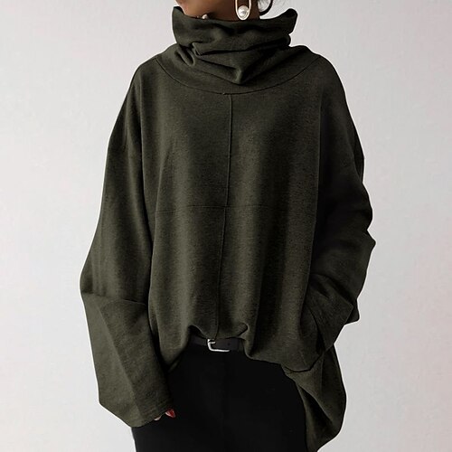 Women's Sweatshirt Cowl Neck Solid Color Sport Athleisure Shirt Long Sleeve Warm Breathable Soft Comfortable Everyday Use Street Casual Athleisure Daily Outdoor / Winter
Women's Sweatshirt Cowl Neck Solid Color Sport Athleisure Shirt Long Sleeve Warm Breathable Soft Comfortable Everyday Use Street Casual Athleisure Daily Outdoor / Winter