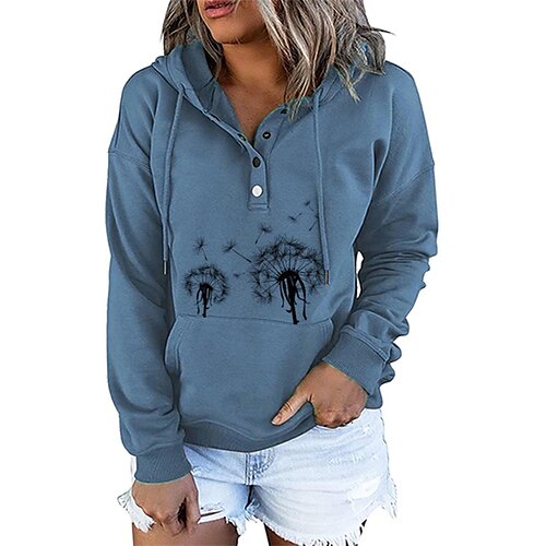 Mujer Sudadera Pull-over Sudadera con capucha y botones Casual Estampado Azul Piscina Diente de león Holgado Diario Con Capucha Manga Larga S M L XL XXL / Impresión 3D
Mujer Sudadera Pull-over Sudadera con capucha y botones Casual Estampado Azul Piscina Diente de león Holgado Diario Con Capucha Manga Larga S M L XL XXL / Impresión 3D