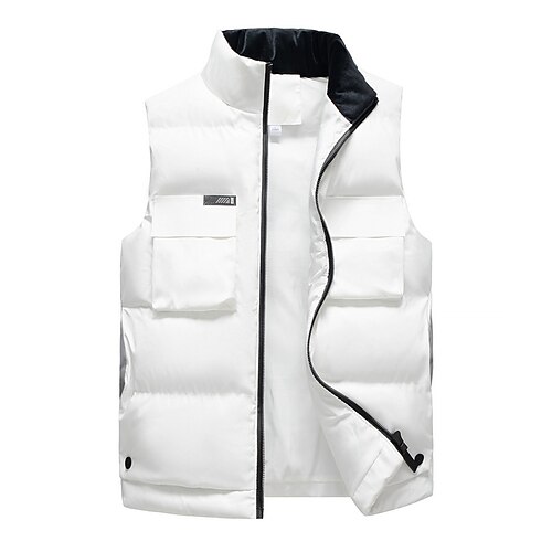 Men's Vest Warm Outdoor Daily Wear Vacation Going out Zipper Standing Collar Casual Keep Warm Jacket Outerwear Solid / Plain Color Zipper Pocket Cream Black khaki / Winter
Men's Vest Warm Outdoor Daily Wear Vacation Going out Zipper Standing Collar Casual Keep Warm Jacket Outerwear Solid / Plain Color Zipper Pocket Cream Black khaki / Winter