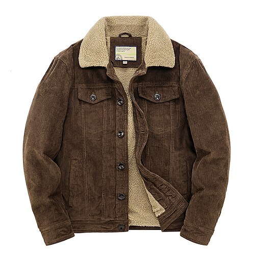 Men's Sherpa jacket Durable Casual / Daily Daily Wear Vacation To-Go Single Breasted Turndown Warm Ups Comfort Leisure Jacket Outerwear Solid / Plain Color Pocket khaki Coffee Gray
Men's Sherpa jacket Durable Casual / Daily Daily Wear Vacation To-Go Single Breasted Turndown Warm Ups Comfort Leisure Jacket Outerwear Solid / Plain Color Pocket khaki Coffee Gray