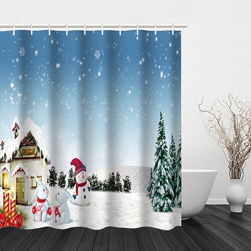 Christmas Shower Curtain Bathroom Decoration Waterproof Contains With Hook Snowman Gift Tree
Christmas Shower Curtain Bathroom Decoration Waterproof Contains With Hook Snowman Gift Tree