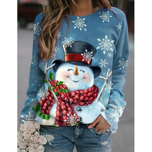 Women's Sweatshirt Pullover Snowflake Snowman Print Sports 3D Print Streetwear Hoodies Sweatshirts Blue Purple Royal Blue
Women's Sweatshirt Pullover Snowflake Snowman Print Sports 3D Print Streetwear Hoodies Sweatshirts Blue Purple Royal Blue