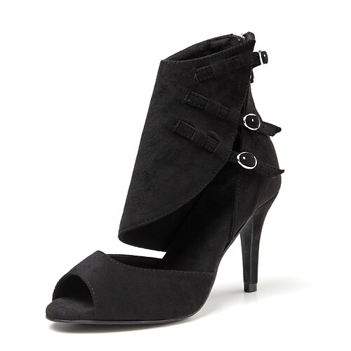 Women's Dance Boots Tango Shoes Party Training Performance Boots Tassel Splicing Slim High Heel Cross Strap Black
Women's Dance Boots Tango Shoes Party Training Performance Boots Tassel Splicing Slim High Heel Cross Strap Black