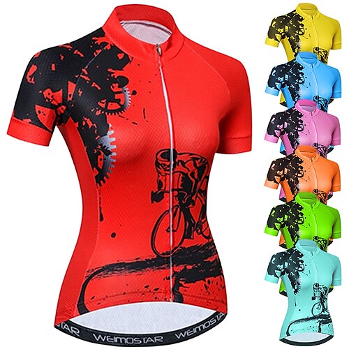 21Grams Women's Cycling Jersey Short Sleeve Bike Jersey Top with 3 Rear Pockets Mountain Bike MTB Road Bike Cycling UV Resistant Breathable Quick Dry Back Pocket Light Blue Green Yellow Novelty Gear
21Grams Women's Cycling Jersey Short Sleeve Bike Jersey Top with 3 Rear Pockets Mountain Bike MTB Road Bike Cycling UV Resistant Breathable Quick Dry Back Pocket Light Blue Green Yellow Novelty Gear