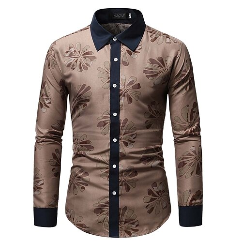 Men's Shirt Print Floral Turndown Casual Daily Print Long Sleeve Tops Simple Lightweight Basic Casual White Brown
Men's Shirt Print Floral Turndown Casual Daily Print Long Sleeve Tops Simple Lightweight Basic Casual White Brown