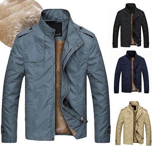 Men's Hiking Windbreaker Military Tactical Jacket Hiking Fleece Jacket Winter Outdoor Thermal Warm Windproof Fleece Lining Lightweight Outerwear Trench Coat Top Skiing Fishing Climbing Sapphire grey
Men's Hiking Windbreaker Military Tactical Jacket Hiking Fleece Jacket Winter Outdoor Thermal Warm Windproof Fleece Lining Lightweight Outerwear Trench Coat Top Skiing Fishing Climbing Sapphire grey