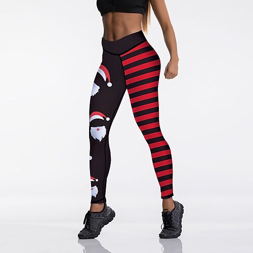 Women's Tights Leggings Red White Black Mid Waist Sports Fashion Christmas Gifts Yoga Print Stretchy Ankle-Length 4 Way Stretch Stripe S M L XL XXL / Loose Fit
Women's Tights Leggings Red White Black Mid Waist Sports Fashion Christmas Gifts Yoga Print Stretchy Ankle-Length 4 Way Stretch Stripe S M L XL XXL / Loose Fit