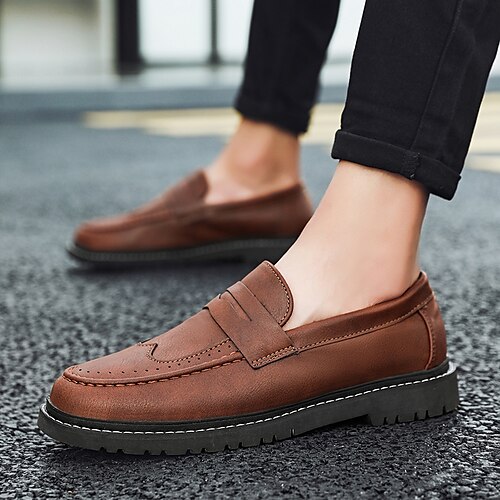 Men's Loafers Slip-Ons Business Casual Daily Office Career PU Black Brown Fall
Men's Loafers Slip-Ons Business Casual Daily Office Career PU Black Brown Fall